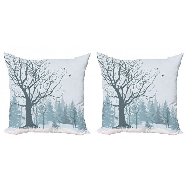 18 X 18 Winter Season Theme a Tree Without Leaves in The Snowy Forest and Flying Birds Ambesonne Winter Throw Pillow Cushion Cover Petrol Blue Decorative Square Accent Pillow Case 18 X 18 Winter Season Theme a Tree Without Leaves in The Snowy Forest and Flying Birds Ambesonne Winter Throw Pillow Cushion Cover Petrol Blue Decorative Square Accent Pillow Case